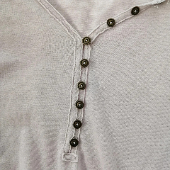 Free People We The Free Morgan Henley Short Sleeve in Prosecco Beige Medium - Picture 11 of 16